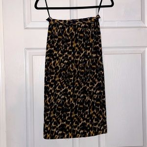 Leopard A-line Pencil Skirt